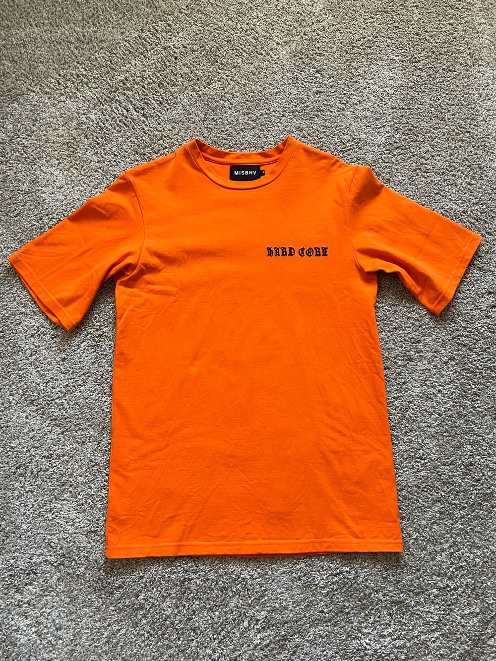 MISBHV ‘Hard Core’ Orange Cotton T-Shirt